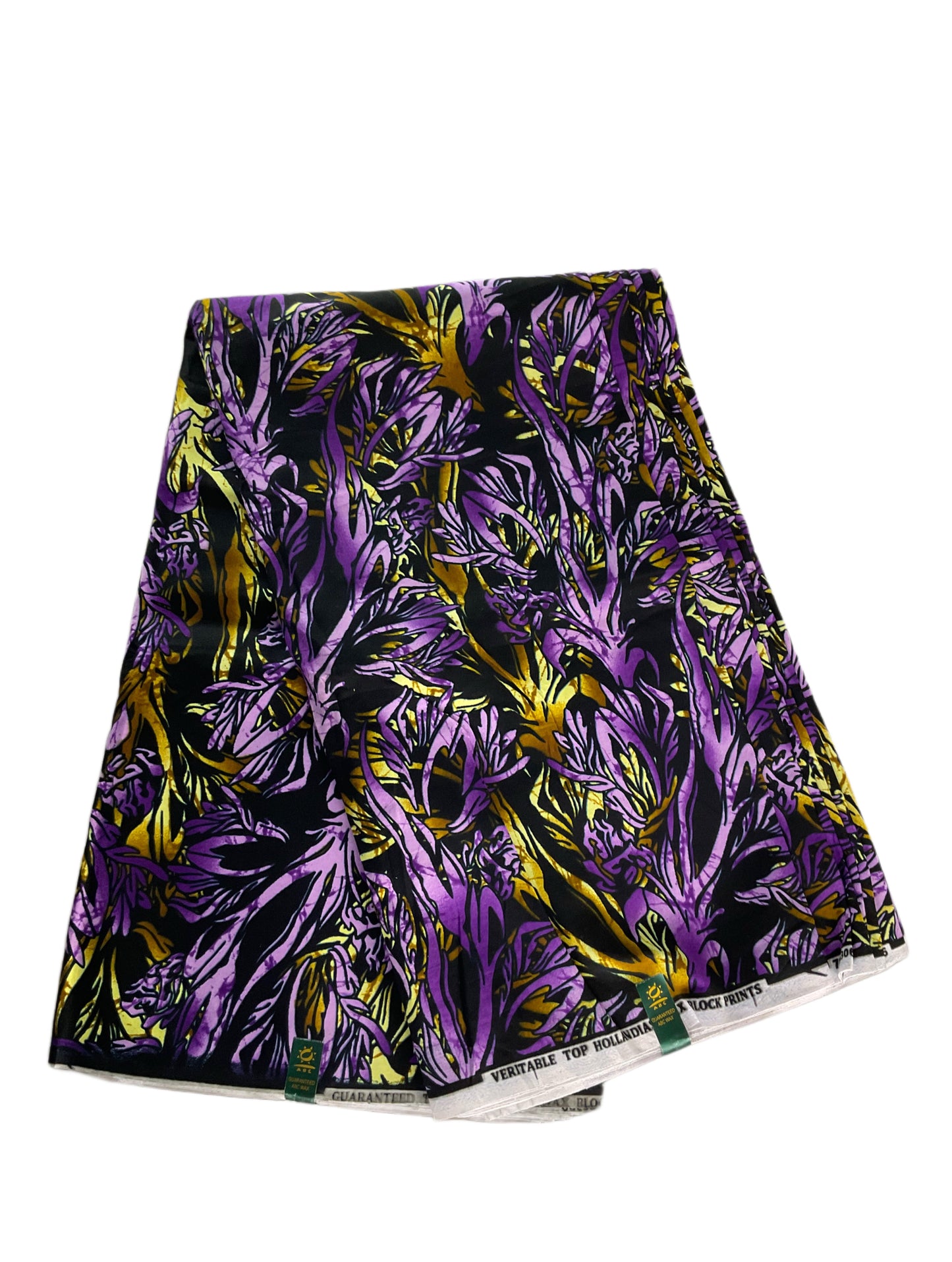 African Print Fabric/Ankara Print 6 Yards/By The Yard/Purple Gold Fabric/KM10k