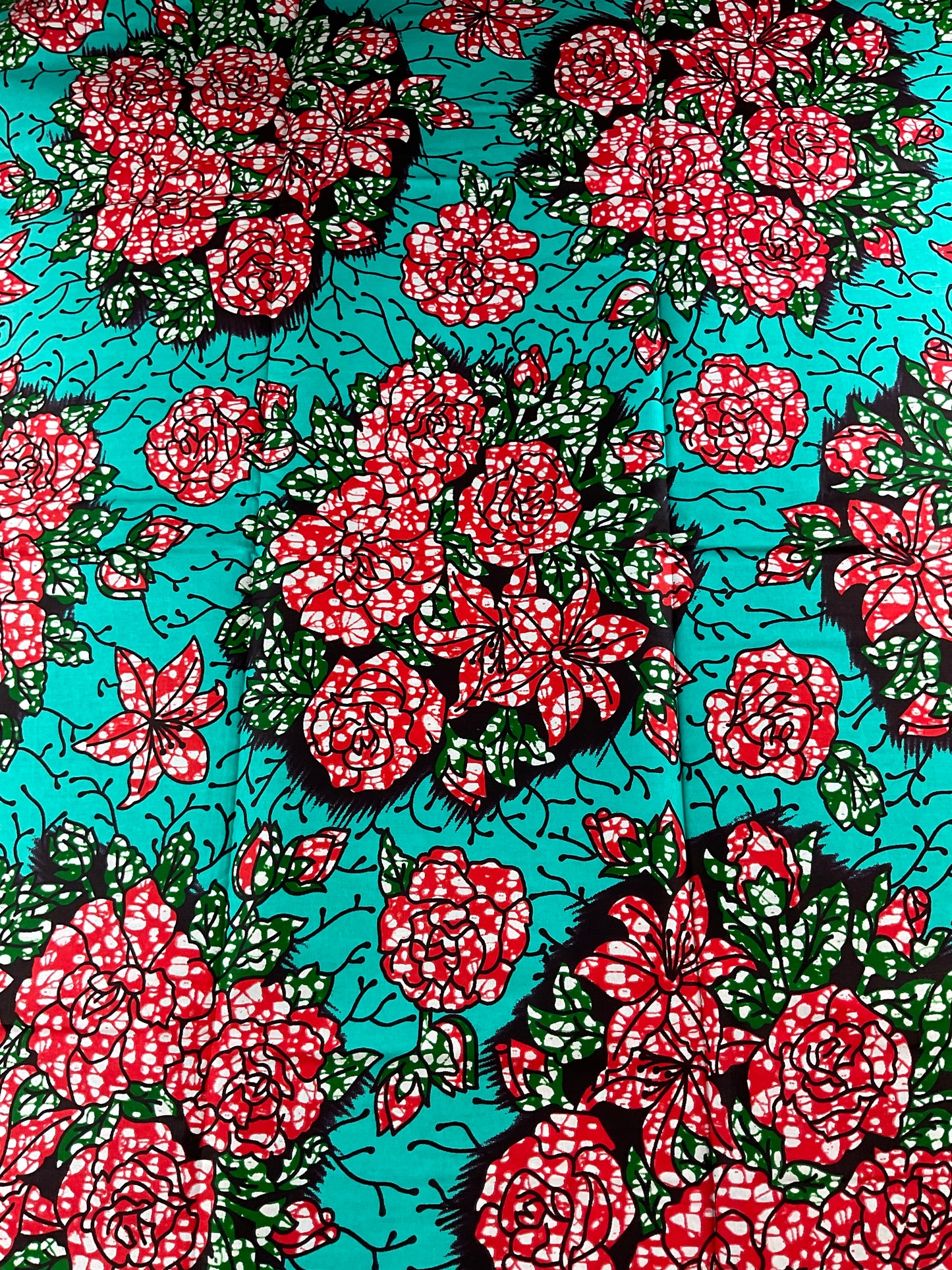 African fabric/Ankara fabric/ Danshiki/Danshiki fabric/African print/Ankara fabric for dress/ African textile for crafts/African Print/KM57/African Fabrics/Teal and Orange Fabric