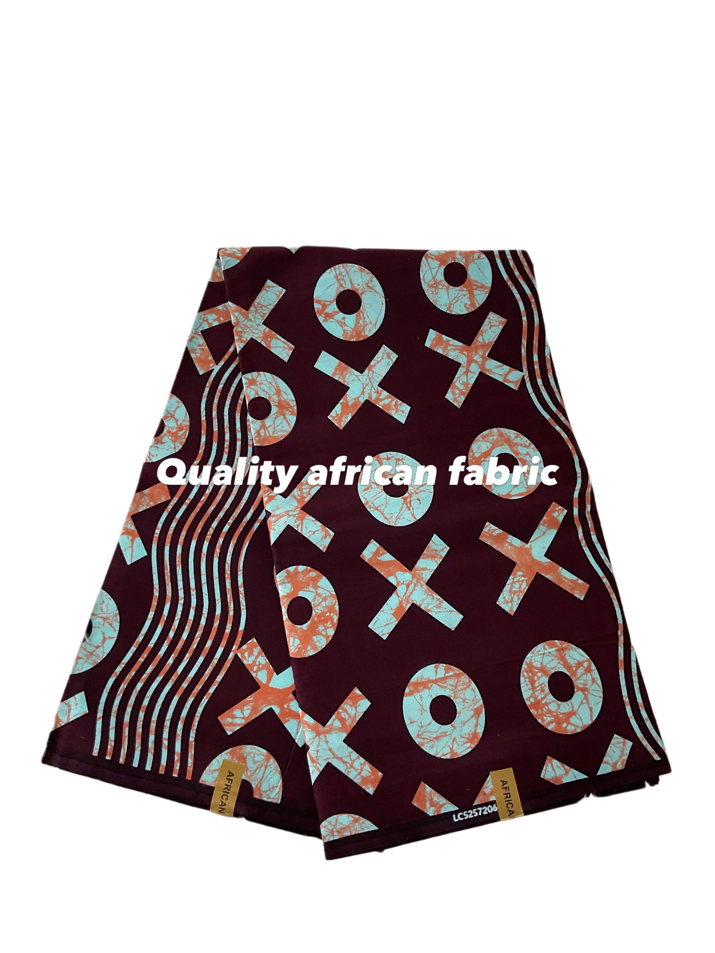 African Fabric/Ankara-Green Brown Color/African Wax Print/AK03