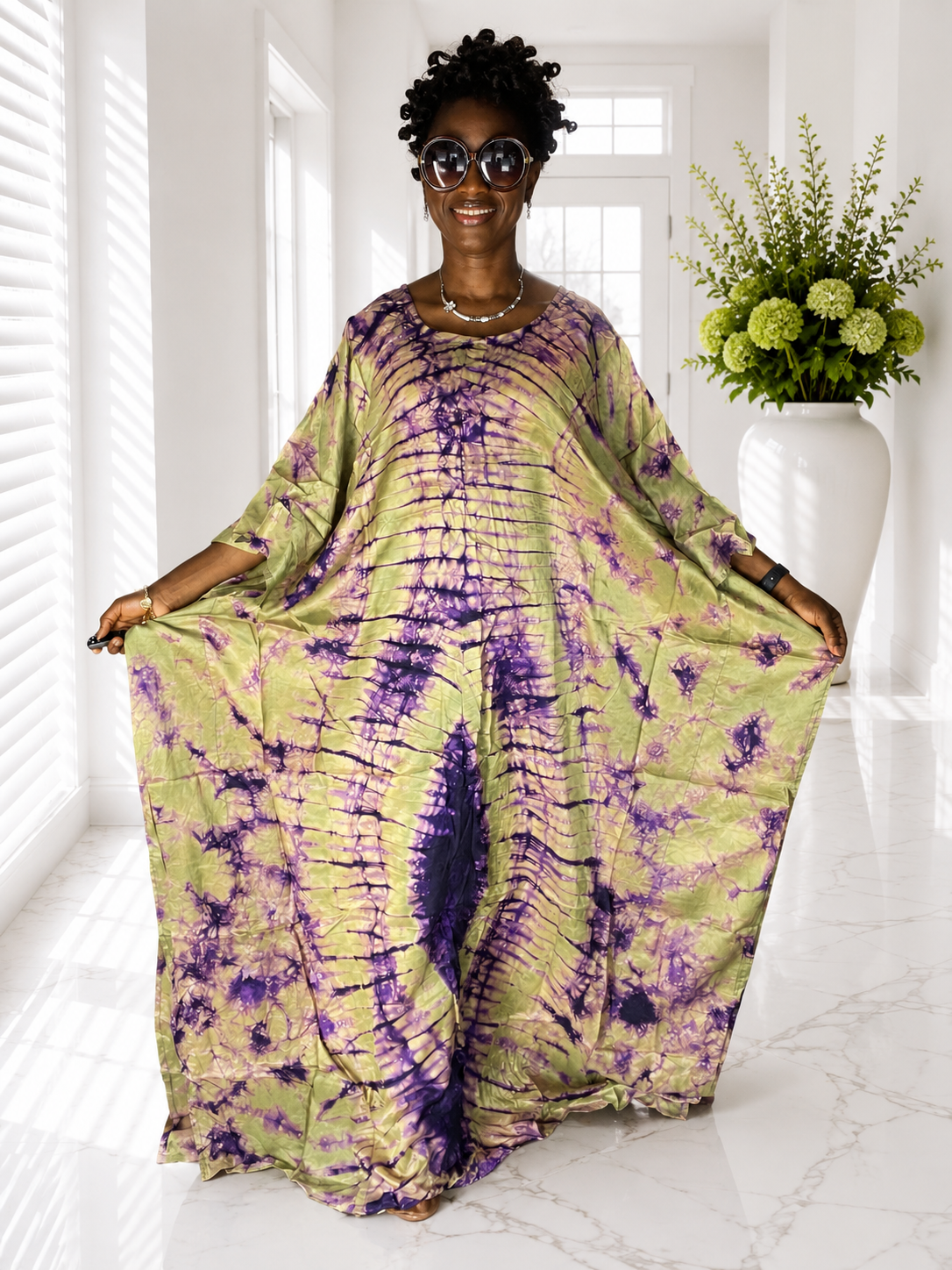 Silk Dress For Women/Plus Size Dress/Resort Wear/