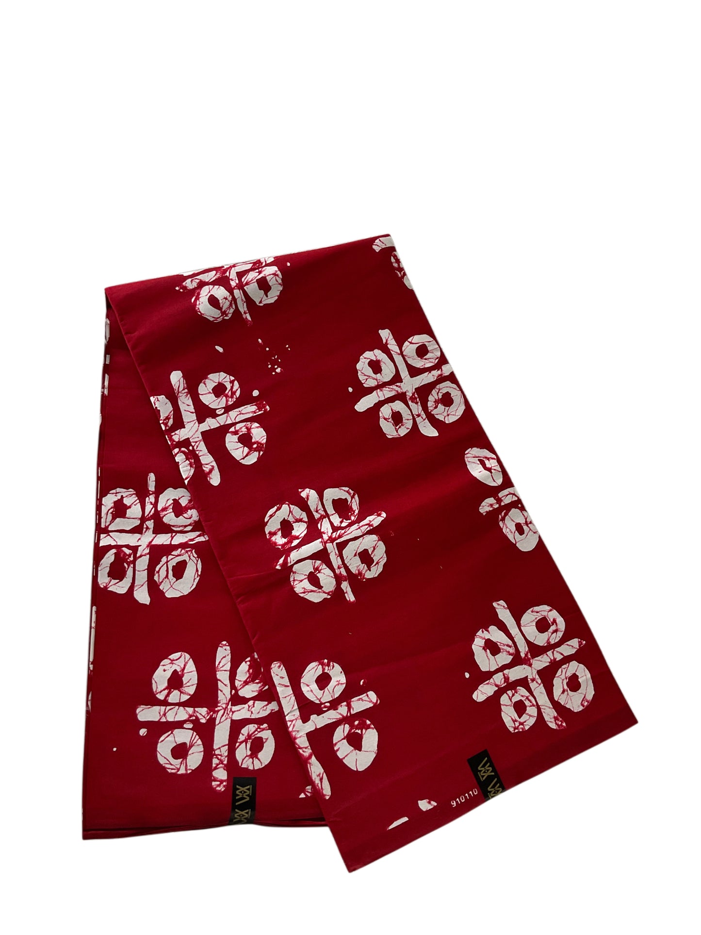 African Print Fabric/Ankara Print 6 Yards/By The Yard/Red White Fabric/KM10k