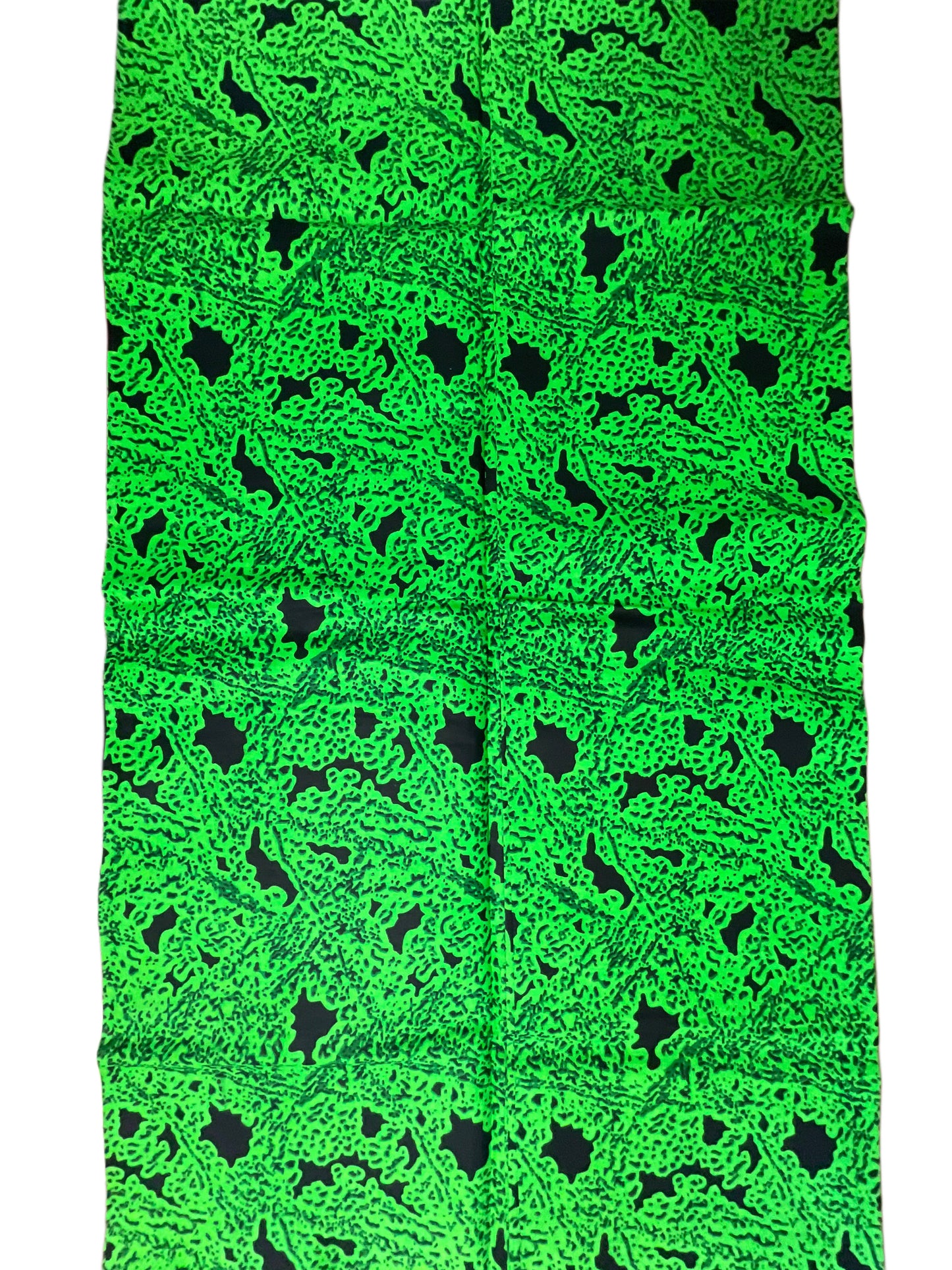 Green and Black African Print Fabric/Ankara Fabric Per Yard/100% Cotton Fabric/KM8A