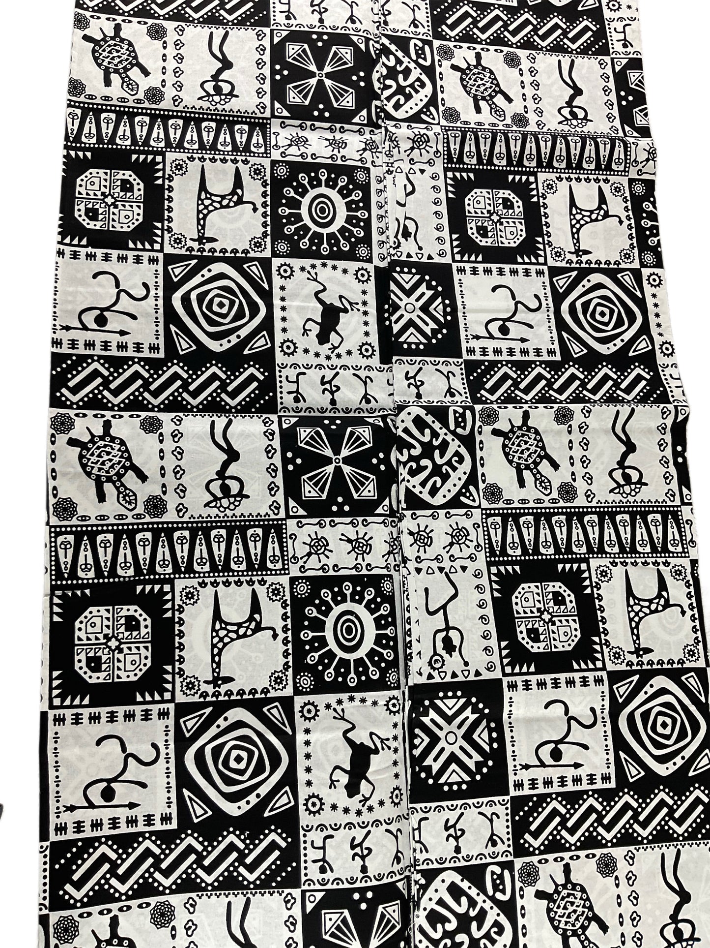 Black White African Print Fabric/Ankara Fabric Per Yard/Tribal Print/Africanwaxprint