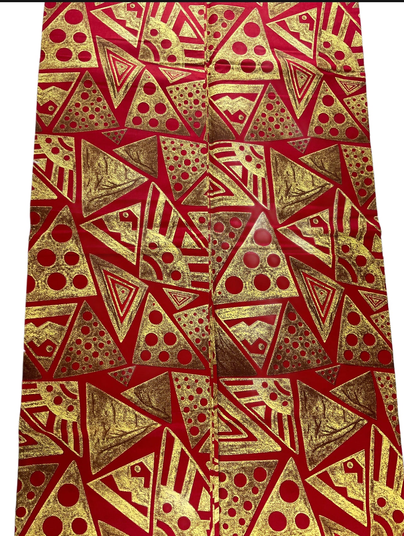 Red and Gold African fabric/Ankara fabric/African Wax Print/KM10k