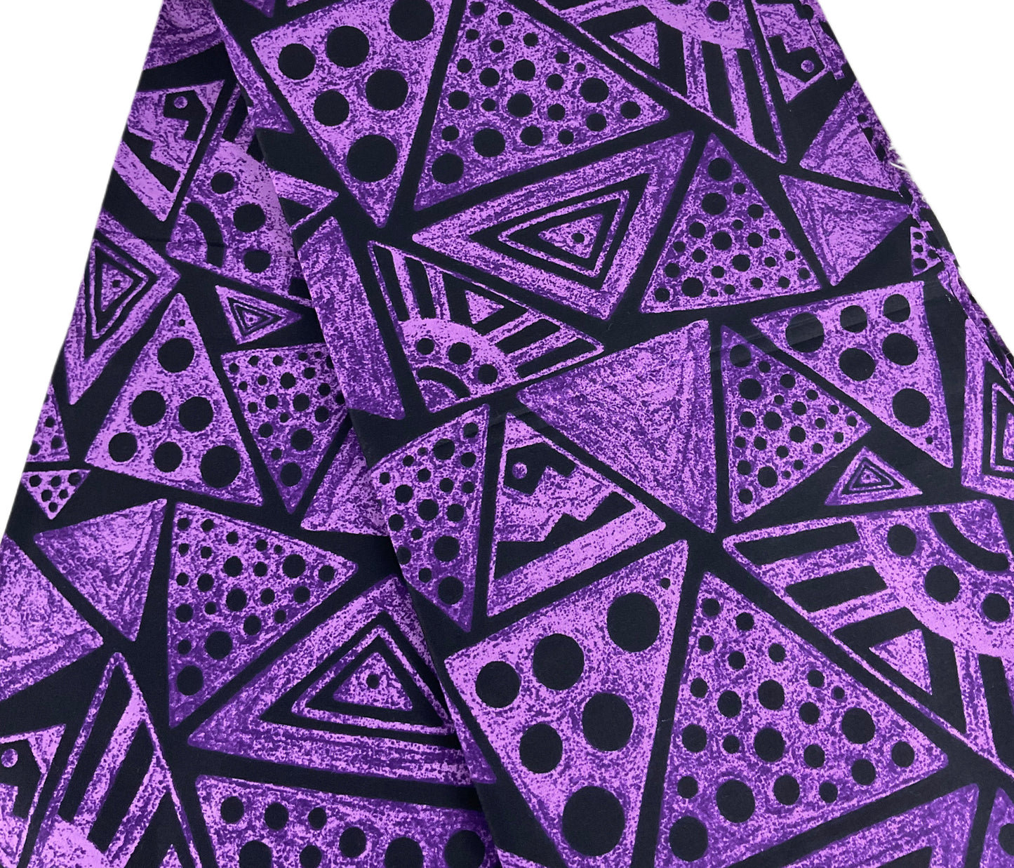 African Print Fabric/Ankara Print 6 Yards/Tribal Print Purple Black By The Yard/ KM10k