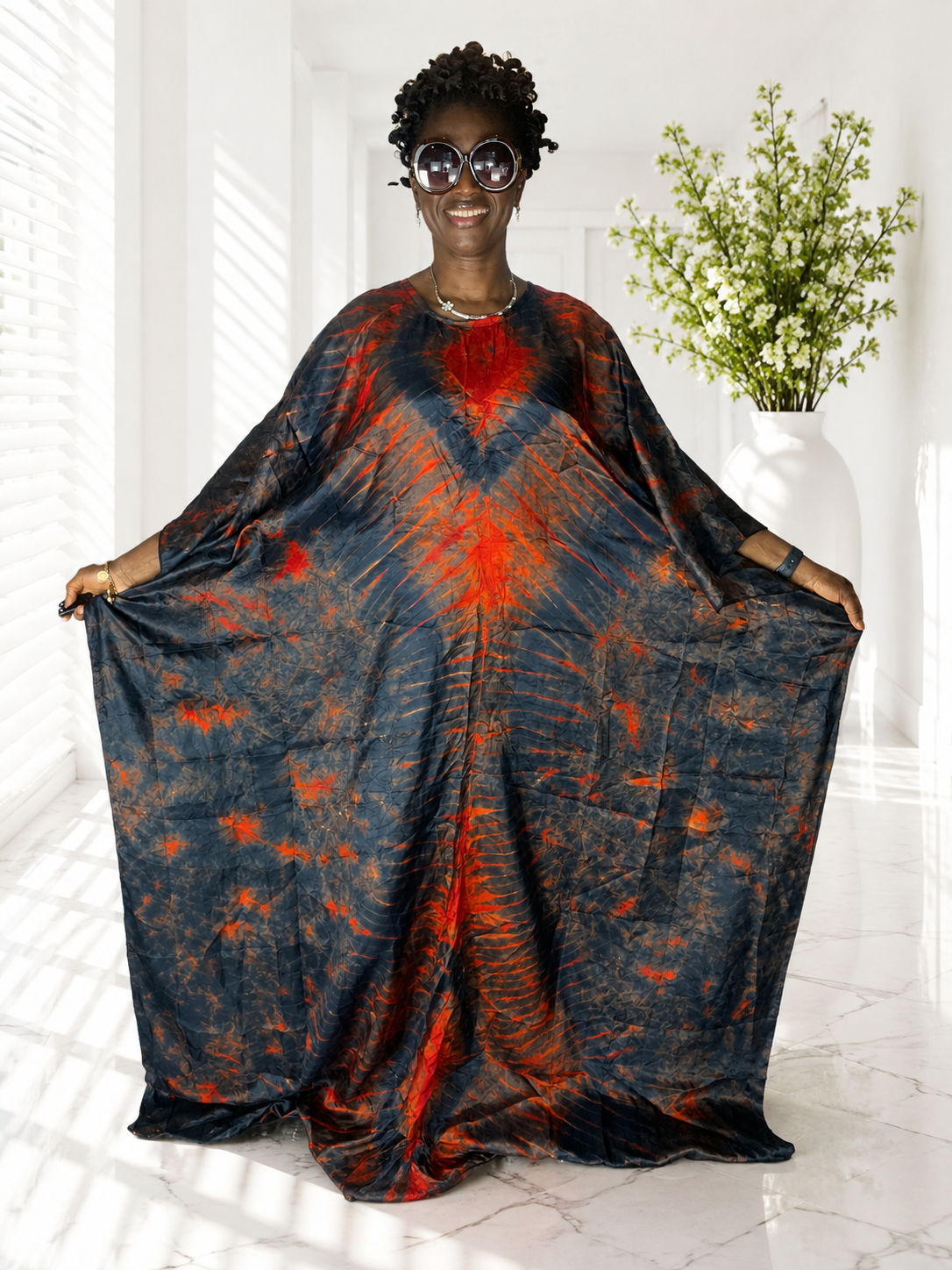 African Silk Dress For Women/Lounge Dress/Beach Cover