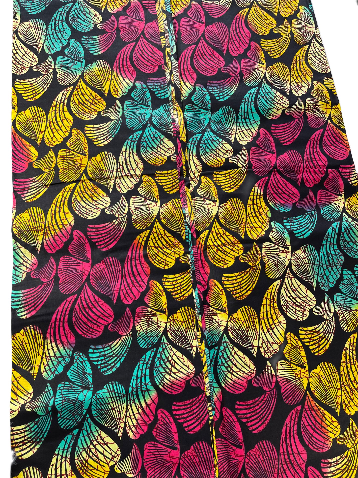 African fabric/Ankara fabric/Ankara fabric/KM109/African Print/African Wax/Yellow Pink Ankara