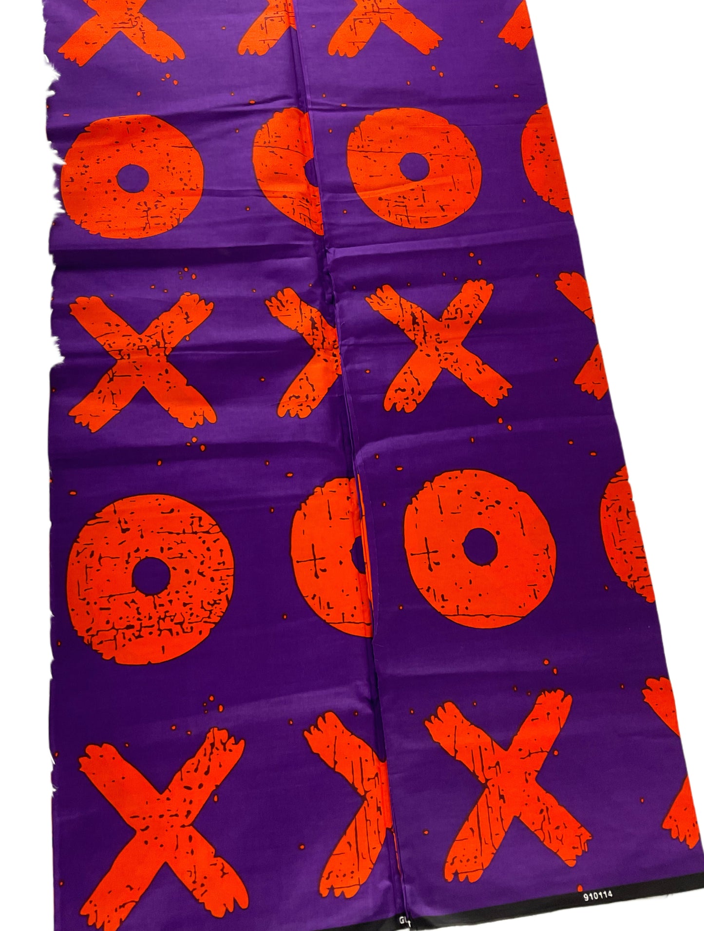 African Print Fabric/Ankara Print 6 Yards/Tribal Print Purple Orange By The Yard/ KM10k