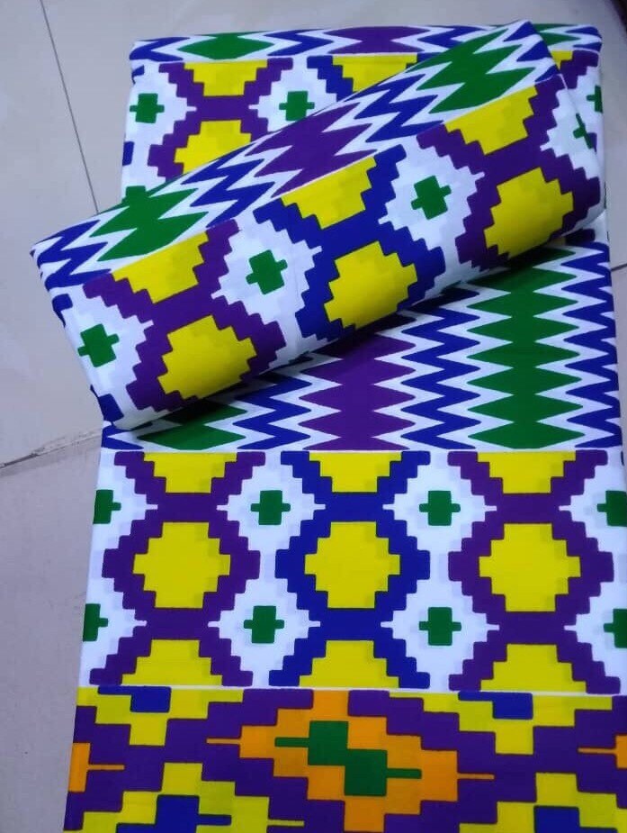 Purple and white African Fabric/African prints/ Ankara fabric/ African wax/Kente fabric/African fabric per yard/ African fabric for cr/MK502