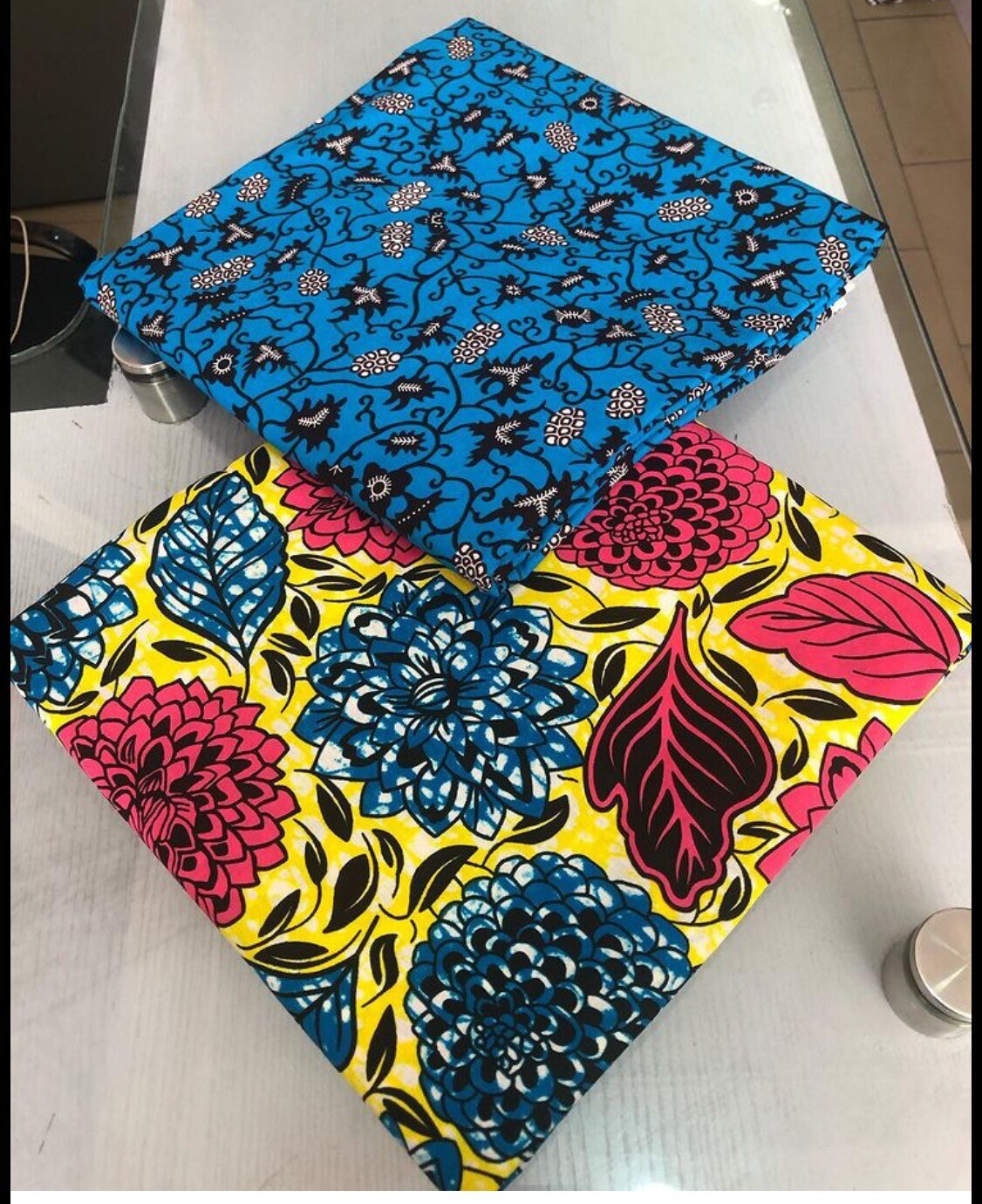Mix and matched African Fabric/African prints/ Ankara -Pink and Yellow Floral Fabric/By The YardWax prints/ African fabric for appare/MK430
