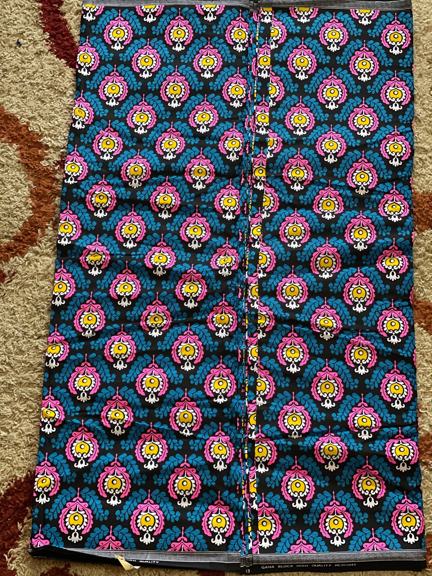 Multicolor African Fabric/African prints/ Ankara fabric/ African fabric per yard/ African fabric for crafts/ African fabri/FG55/Maxi skirt