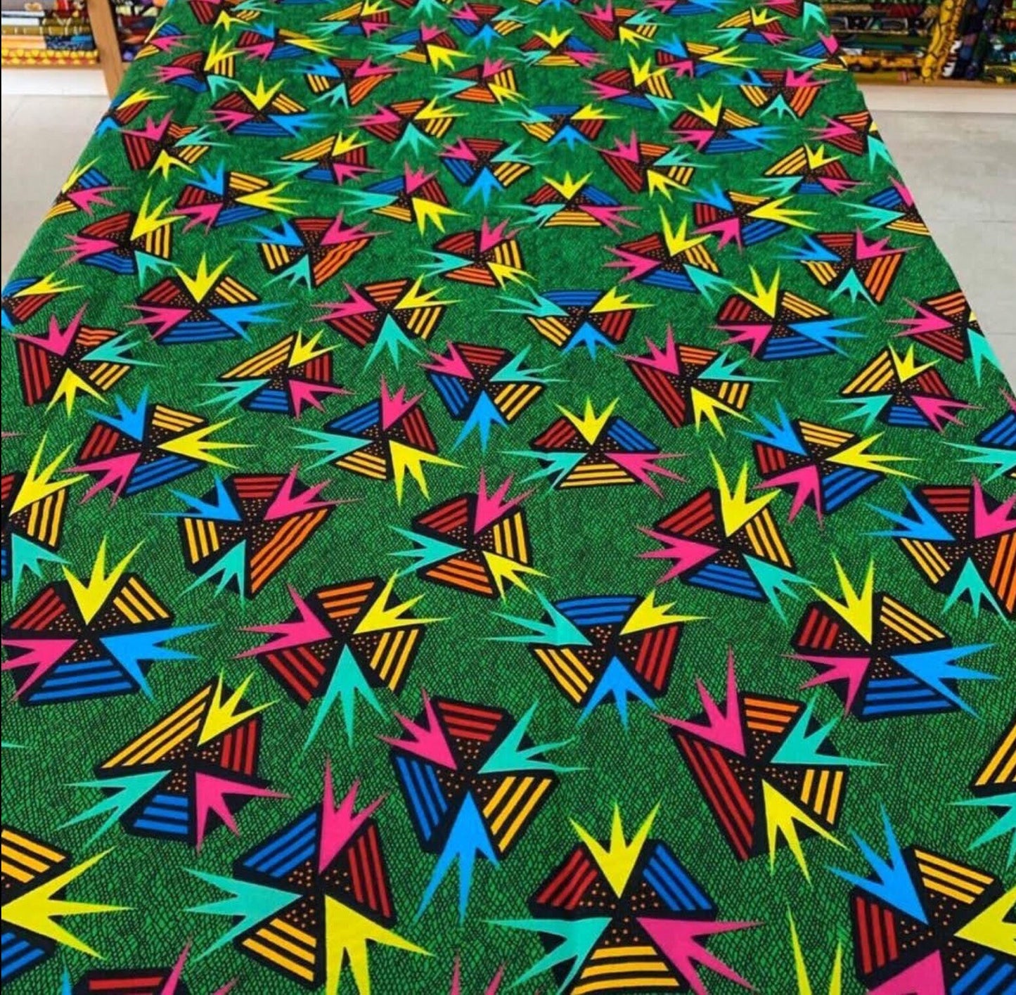 African Fabric/African prints/ Ankara fabric/ African wax/Hollandais/ Green and black African fabric/ Great value fabric/100% cotton /MK182