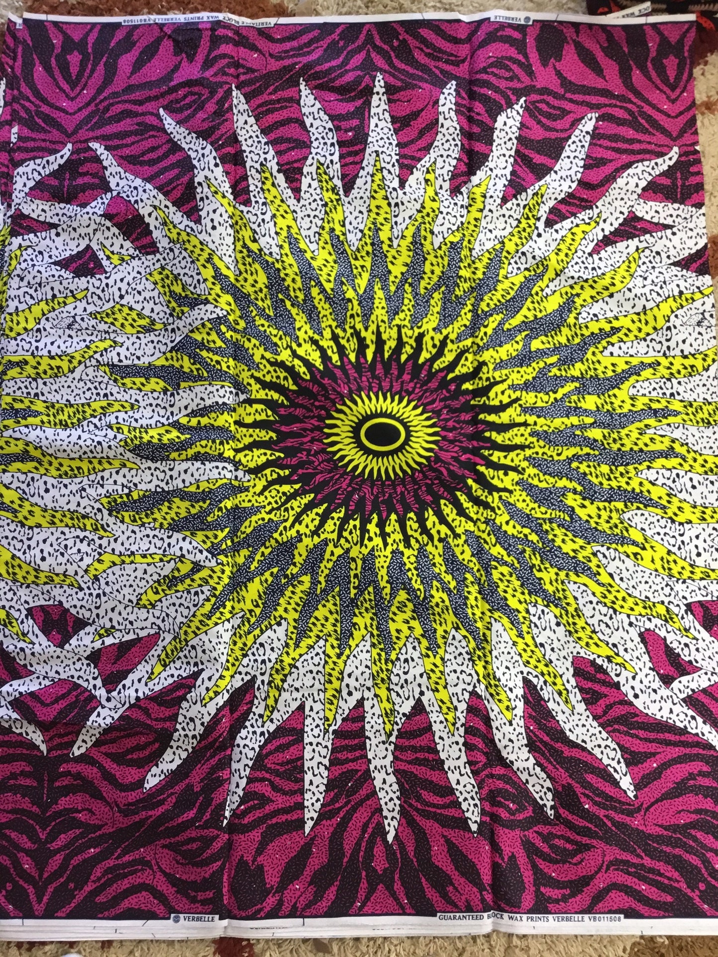 Pink and yellow African Fabric/African prints/ Ankara fabric/ African fabric per yard/ African fabric for crafts/ African fabri/FG48/