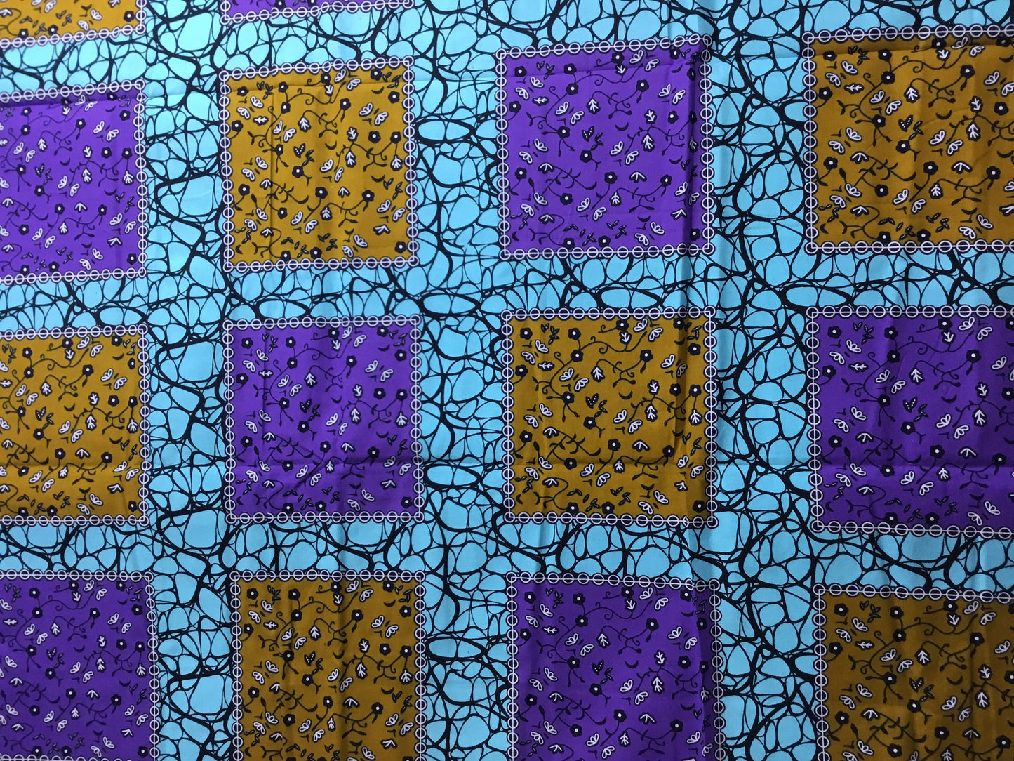 Blue and grey African fabric African prints/ Ankara fabric/ African fabric per yard/ African fabric for craft/ mask fabric/ MK439