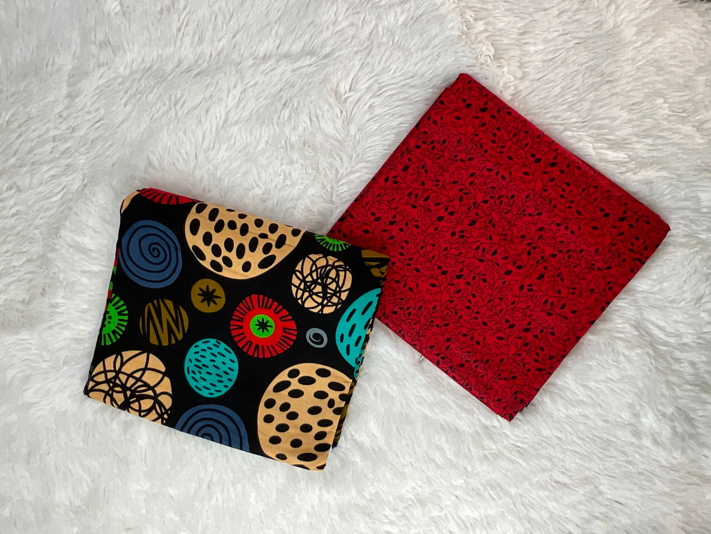 Red,Blue and Yellow African Fabric/African prints/ Ankara fabric/ African fabric by the yard/ Wax prints/ African fabric for apparel/MK433y