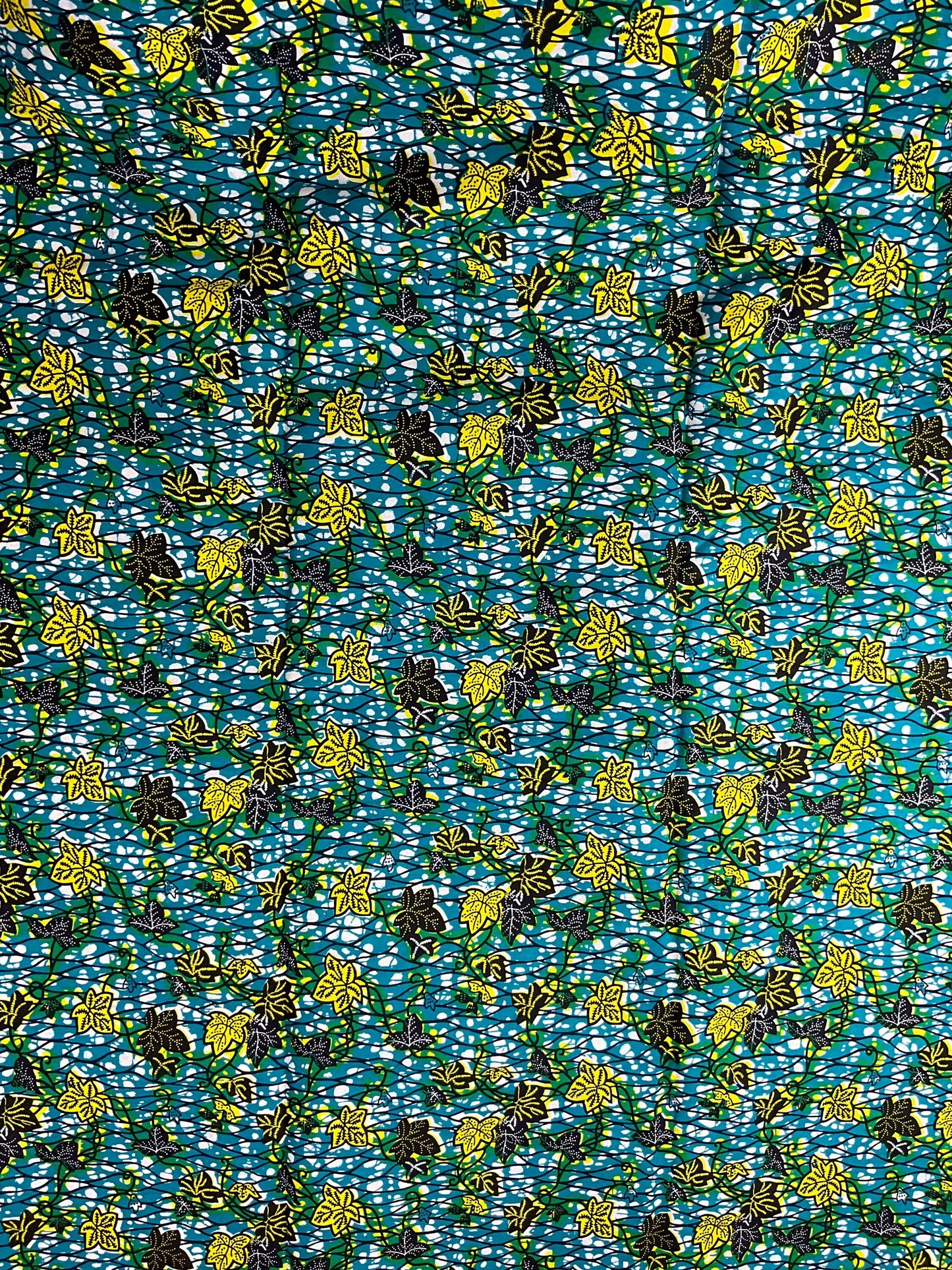 Green African Fabric/African prints/ Ankara fabric/ African fabric by the yard/black African fabric per yard/MK436