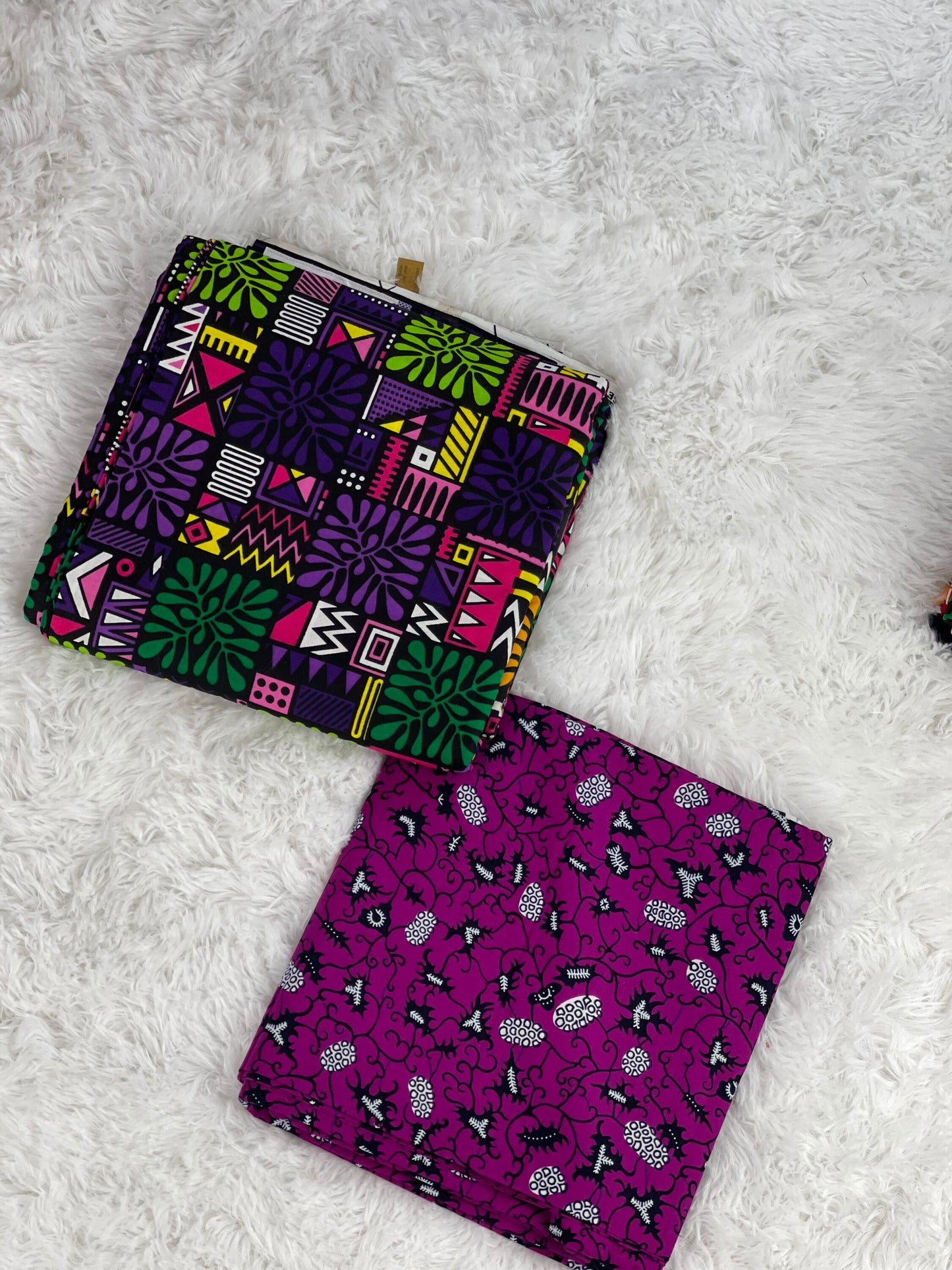 Purple Mix and matched African Fabric/African prints/ Ankara fabric/ African fabric by the yard/ Wax prints/ African fabric for appare/MK432
