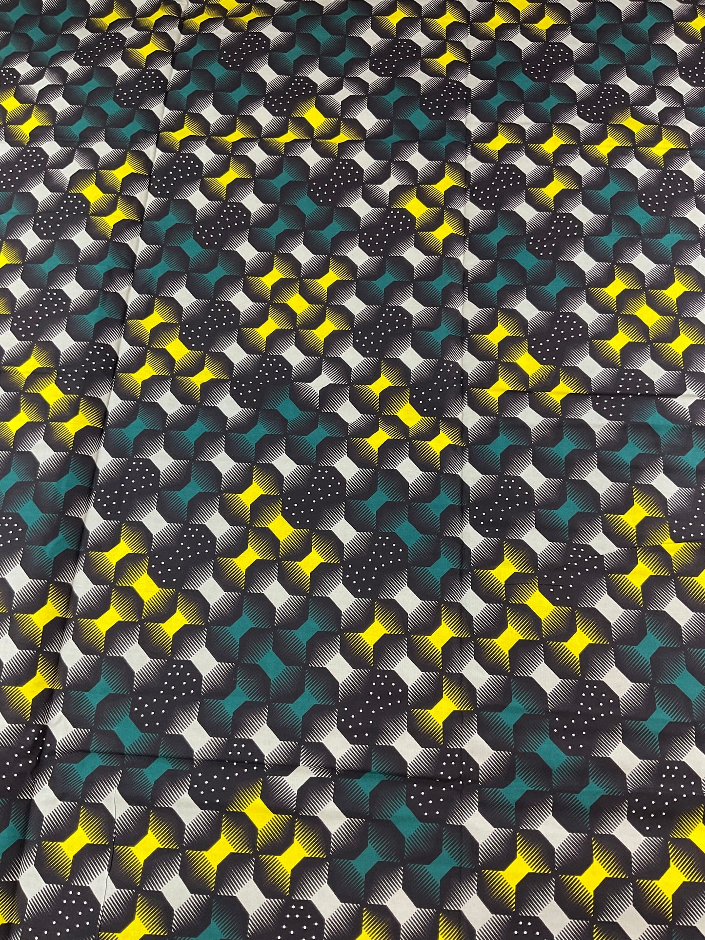 Green and yellow African Fabric/African prints/ Ankara fabric/ African fabric per yard/ African fabric for crafts/ African fabri/FG18d
