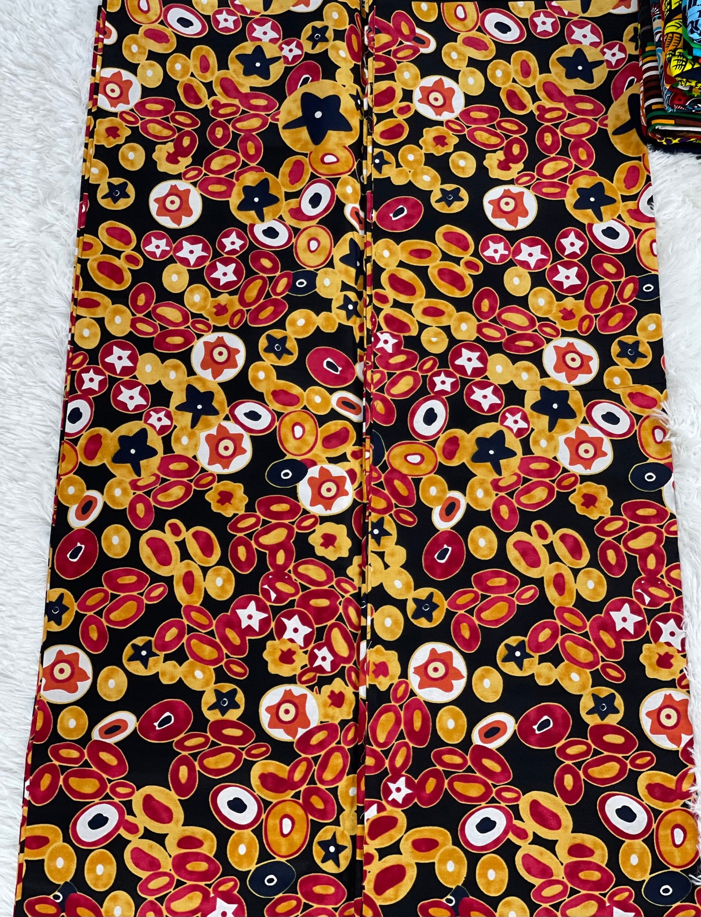 African Fabric/African prints/ Ankara fabric/ African wax/Hollandais/Mustard African fabric/ African fabric 6 yards/FG70