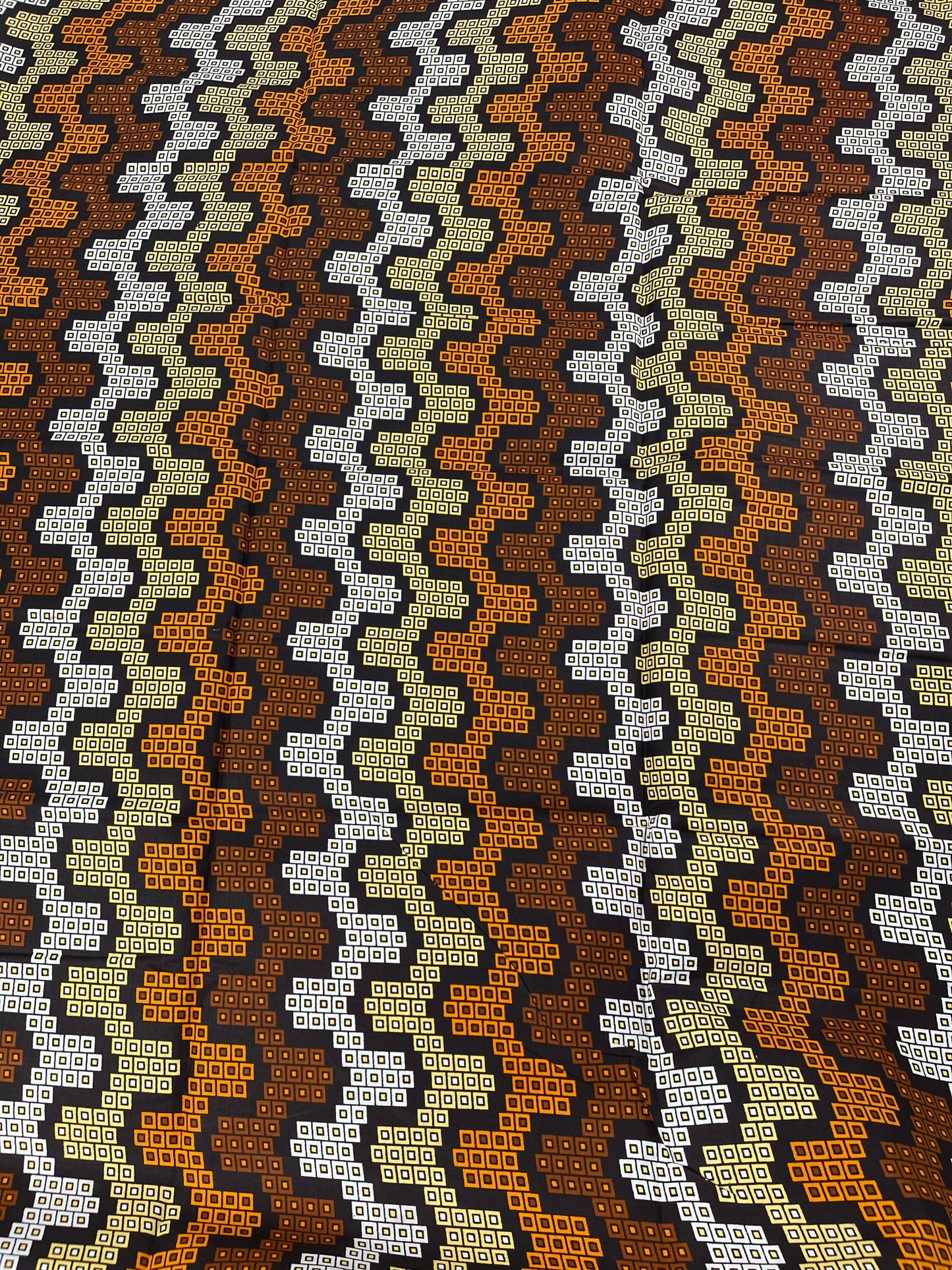 African Fabric/African Print Fabric/Ankara -Brown and Cream Fabric/African/ Fabric/ Cotton Fabric/African Dress/African Print/Kente Fa/MK508