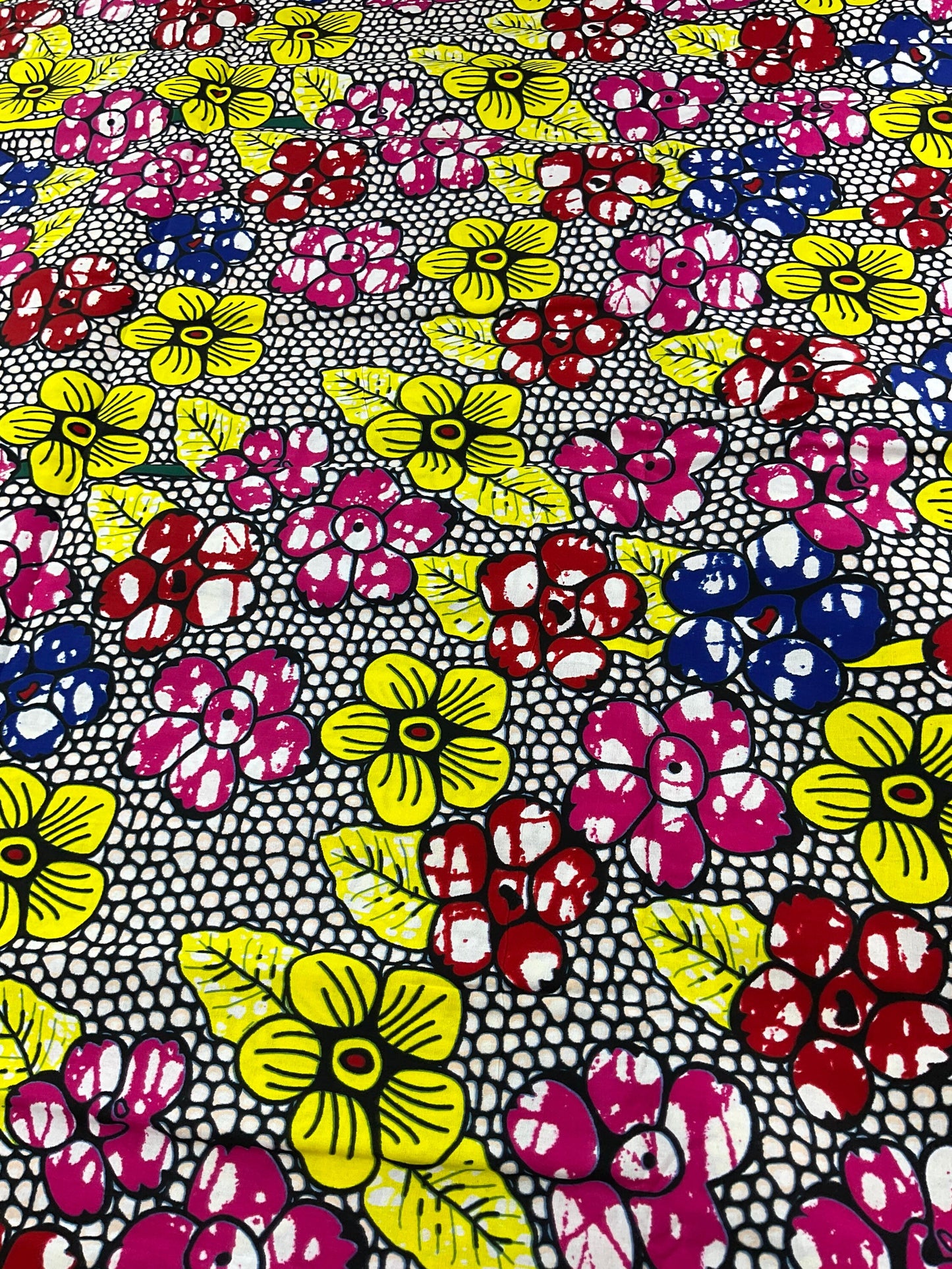 Yellow and Red African Fabric/African prints/ Ankara fabric/ African fabric by the yard/African fabric/ African fabric 6 yards/MK117
