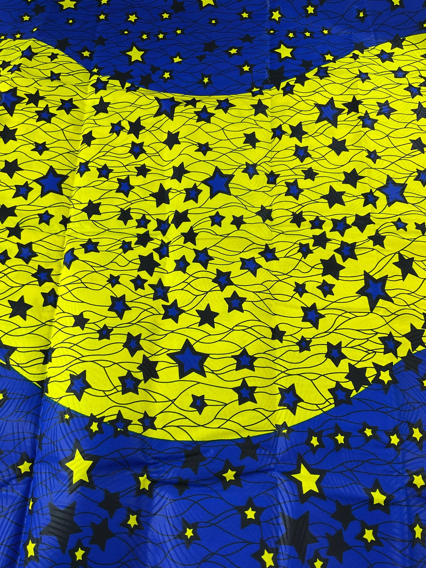Blue and yellow African Fabric/African prints/ Ankara fabric/ African fabric per yard/ African fabric for crafts/ African fabric/MK103
