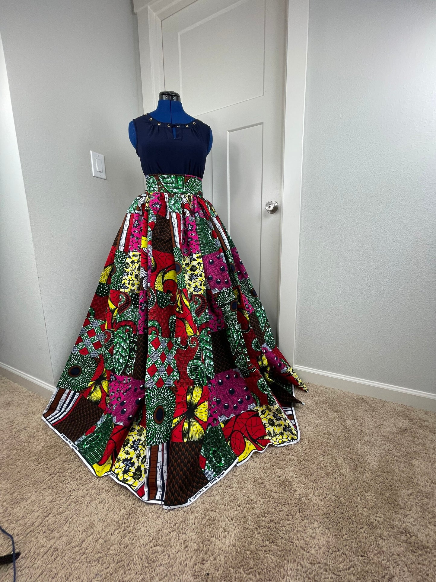 African Skirt / African Clothing/Maxi Skirt/VA61