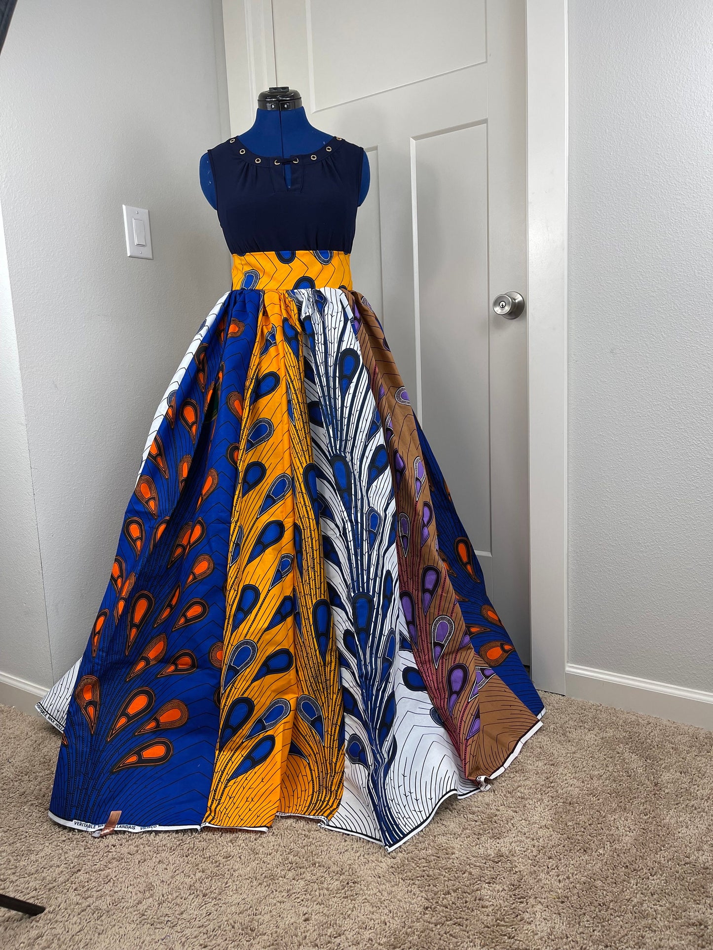 African women skirt for weddings/ African maxi skirt/ Patchwork skirt/ Beautiful african patch work skirt made from 100% African cotton