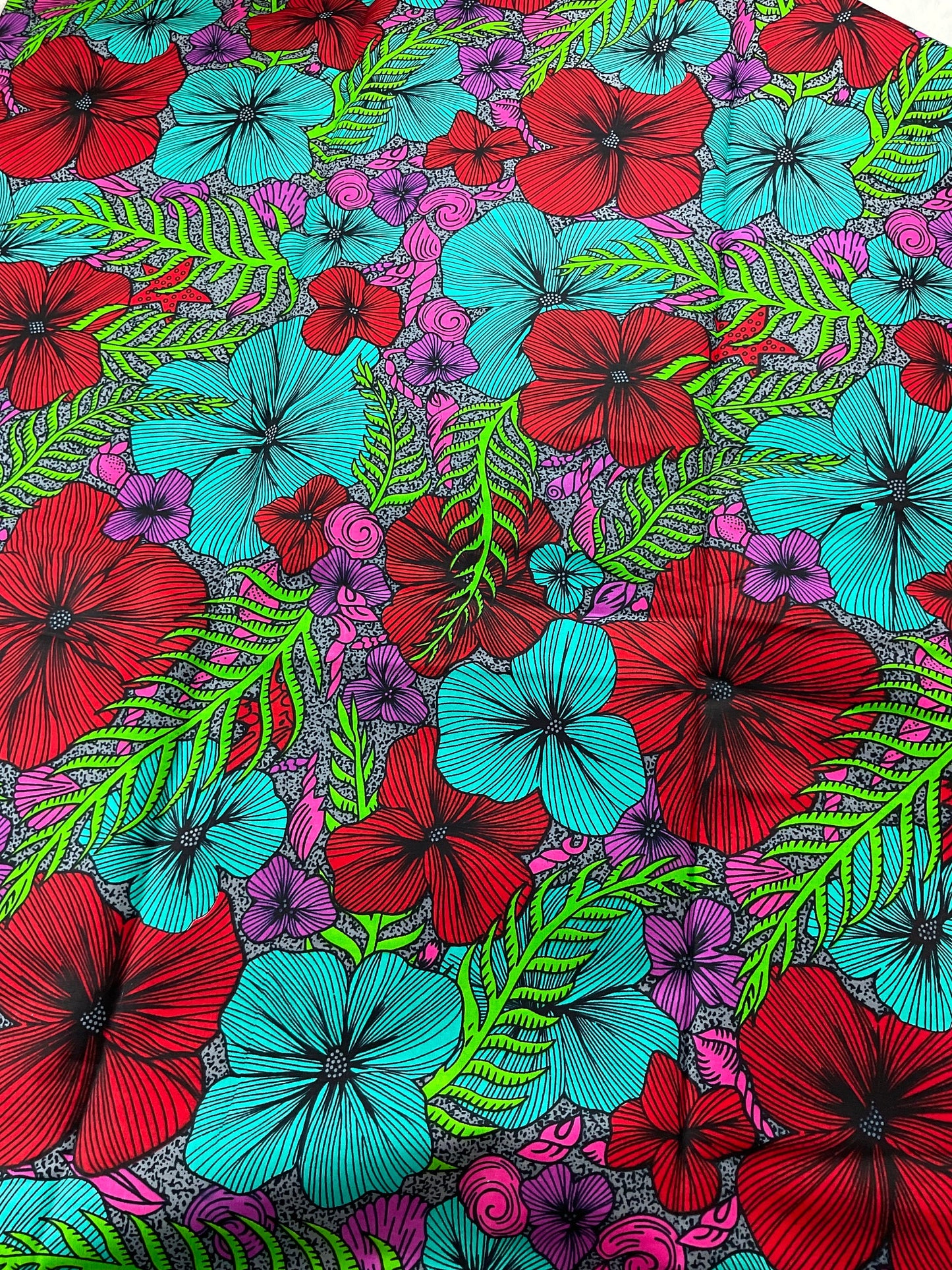 African Fabric/African prints/ Ankara/ African wax/African fabric 6 Yards fabric/Teal and pink fabric / African fabric per yard/MK201
