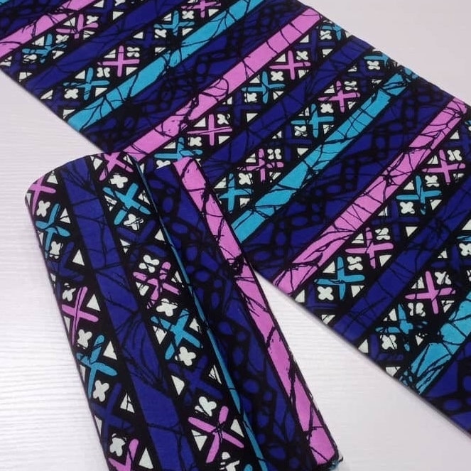 African Fabric/Ankara-Pink,Turquoise Floral Design/YARD OR WHOLESALE/ African Dress/African Clothing/African Print/Cotton Fabric/FG38