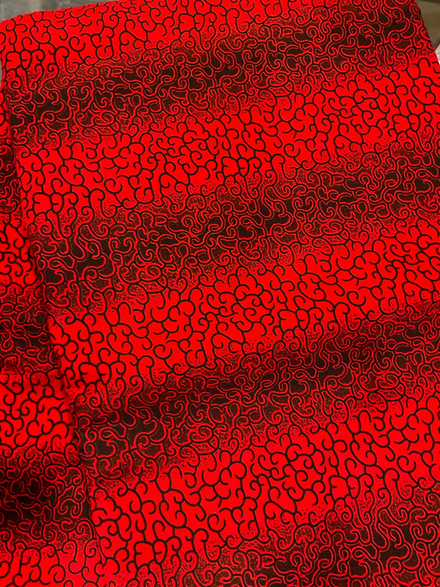 African Fabric/ African Print Fabric/African Wax Fabric/Ankara-Red and Black Fabric/Gift For Her/Fabric/DT0z