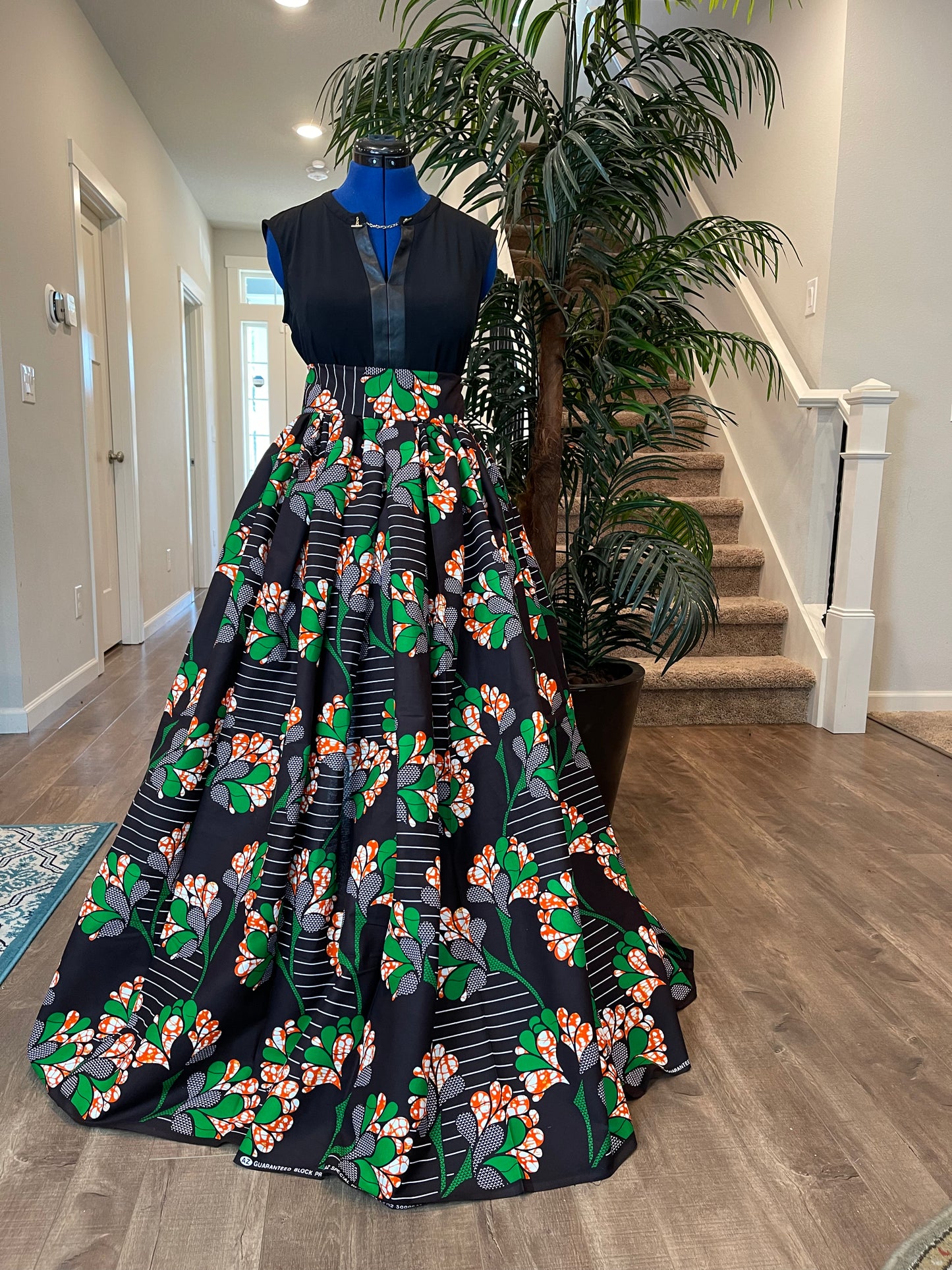 African skirt for sale/Ankara maxi skirt/Ethnic maxi skirt/Orange African maxi skirt/Danshiki maxi skirt/African long skirt/Maxi skirt/