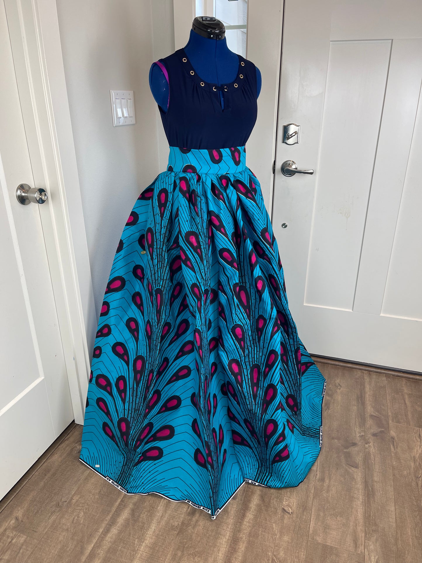 African skirt/Ankara maxi skirt/Ethnic maxi skirt/Orange African maxi skirt/Danshiki maxi skirt/African long skirt/Maxi skirt/