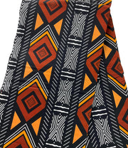 African Fabric/Ankara-Brown Black White Color/Tribal Print/AK09/