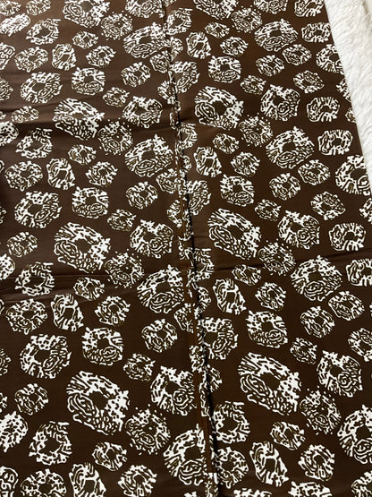 African fabric/Ankara fabric/Wax Print/Mud cloth Fabric/African Print/Kente/Brown and Cream Ankara Fabric.