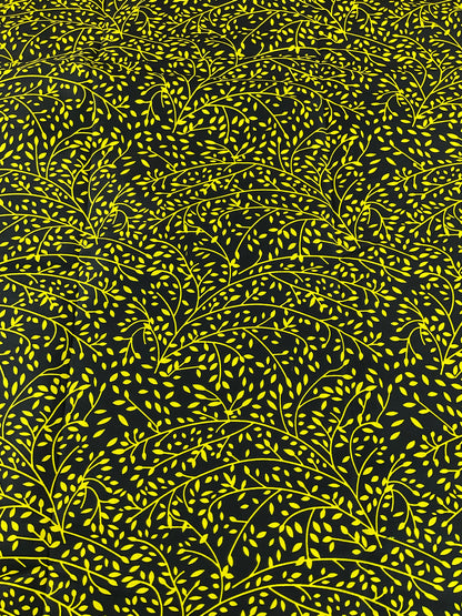 African fabric/Ankara fabric/ Danshiki/Danshiki fabric/African print/Ankara fabric for dress/ African textile for crafts/African print for sewing/KM10/Black and Yellow Ankara Fabric