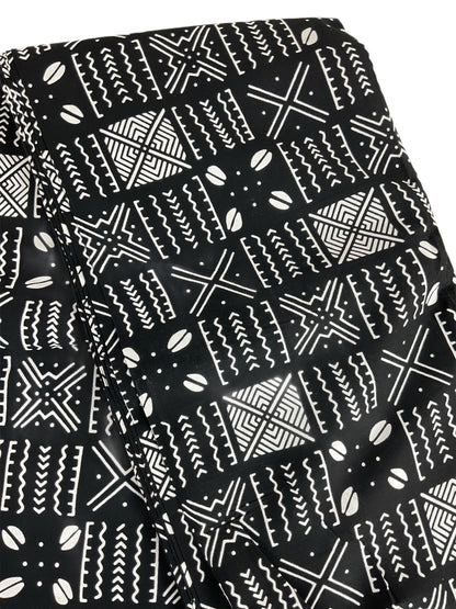 African Fabric/African Prints/Ankara Fabric/Black and White Fabric/African Wax/CK45