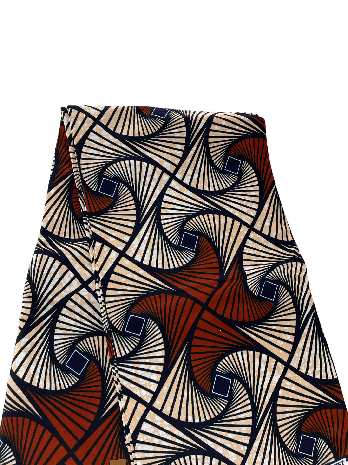 African fabric/Ankara fabric/Ankara fabric/KM109/African Print/African Wax/Brown and White Ankara