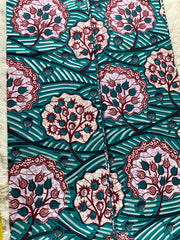 Jade and Pink African Fabric/African prints/ Ankara fabric/ African fabric by the yard/ Wax prints/ African fabric for apparel/MK433d/Prin