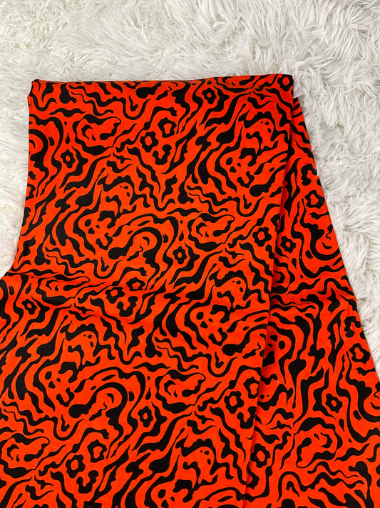Ankara fabric/African fabric/Ankara fabric/Danshiki fabric/African print/Ankara fabric for dress/ African textile for crafts/Orange and Black Ankara/KM72