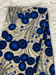 African fabric/Ankara-Blue and cream fabric/ Danshiki/Danshiki fabric/African print/Ankara fabric for dress/ African textile for crafts/African print for sewing/hk21