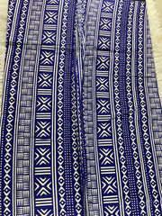 Blue and White African Fabric/African prints/ Ankara fabric/ Wax print/ African fabric for decor/ African fabric for crafts/African headwrap/MK604