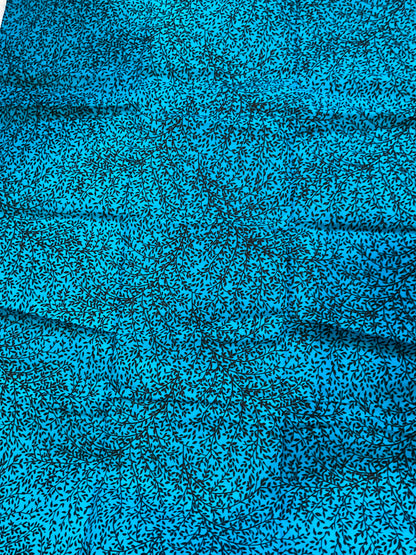 African fabric/Ankara fabric/ Danshiki/Danshiki fabric/African print/Ankara fabric for dress/ African textile for crafts/African print for sewing/KM127/Blue and black african fabric