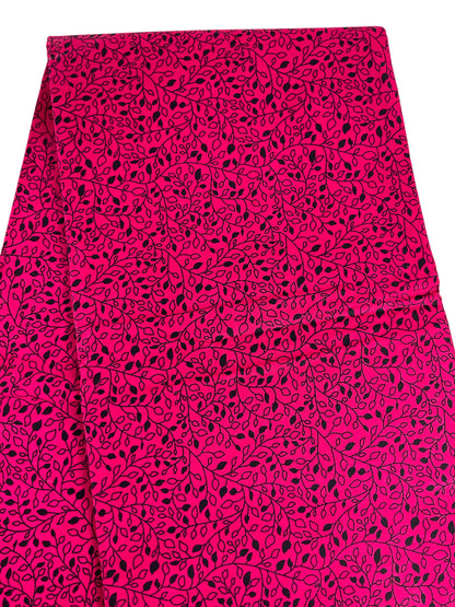 African fabric/Ankara-Pink Black Color/By The Yard/KM104V/Cotton Fabric