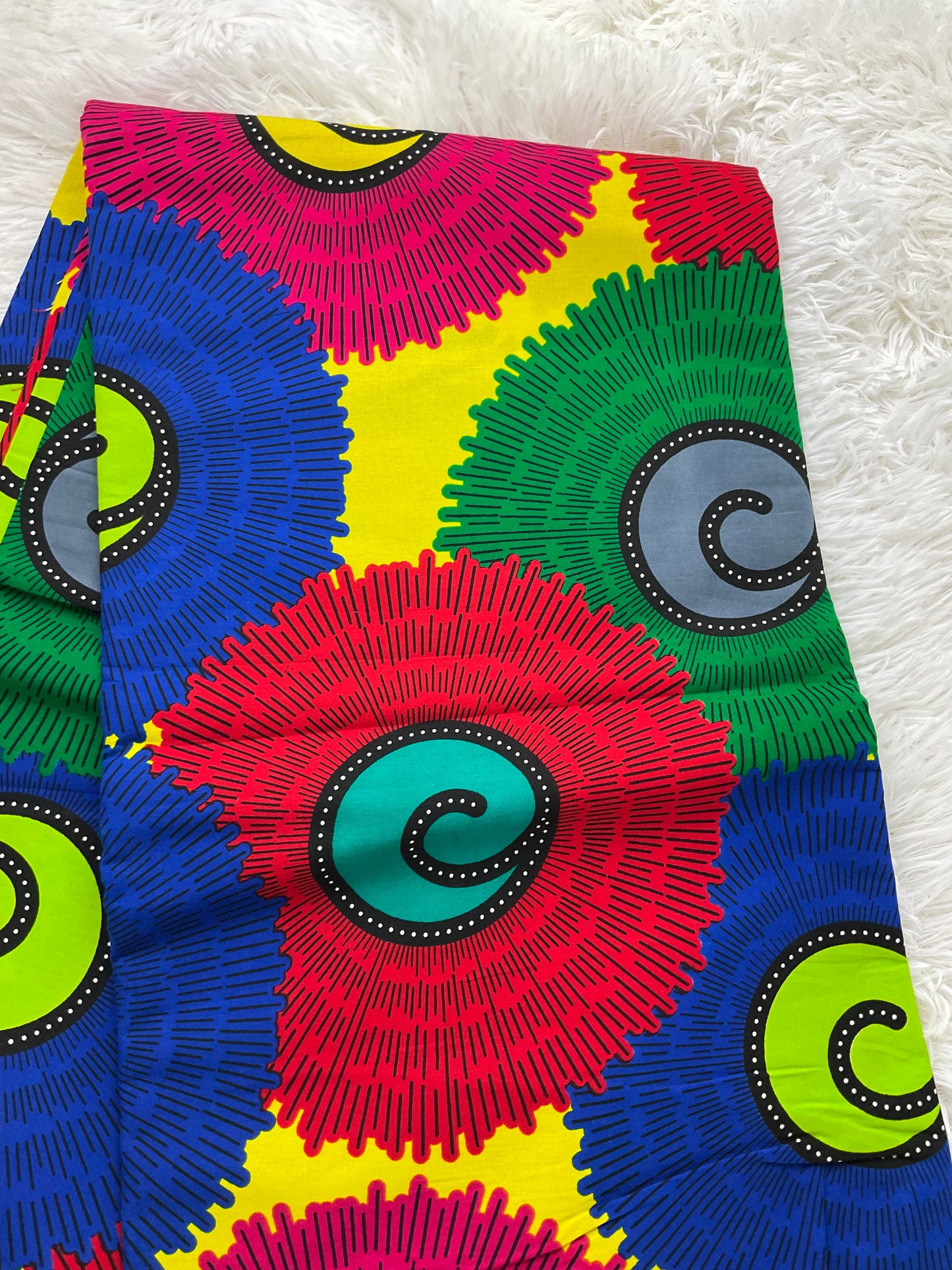 African fabric/Ankara fabric/Ankara fabric/KM109/African Print/African Wax/Blue and White Ankara