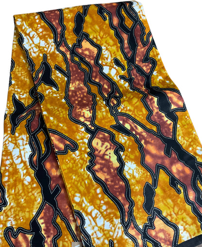 African fabric/Ankara fabric/ Danshiki/African print/African Print/KM57/Brown African Fabrics
