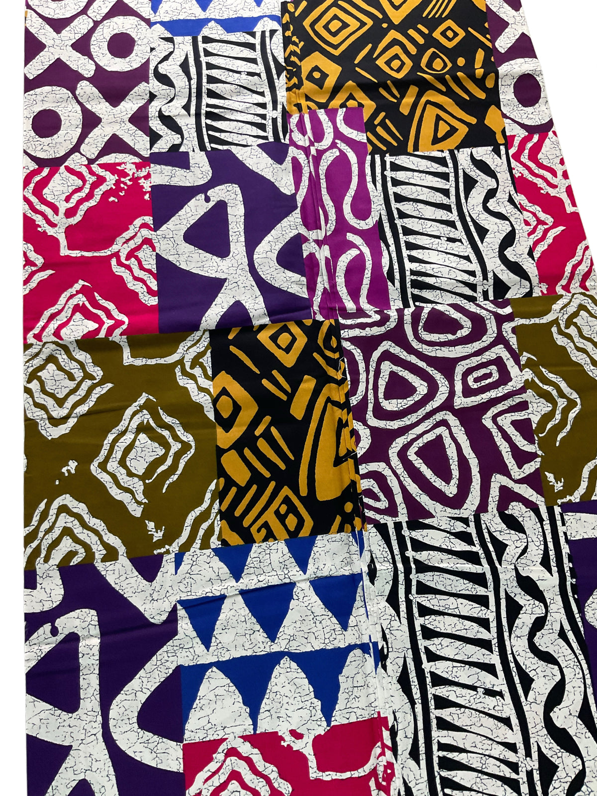 African Print Fabric/Ankara By The Yard/White Pink blue Color Fabric/100% COtton/KM10