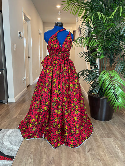 African Dress/Ankara Infinity Maxi Dress/African Clothing