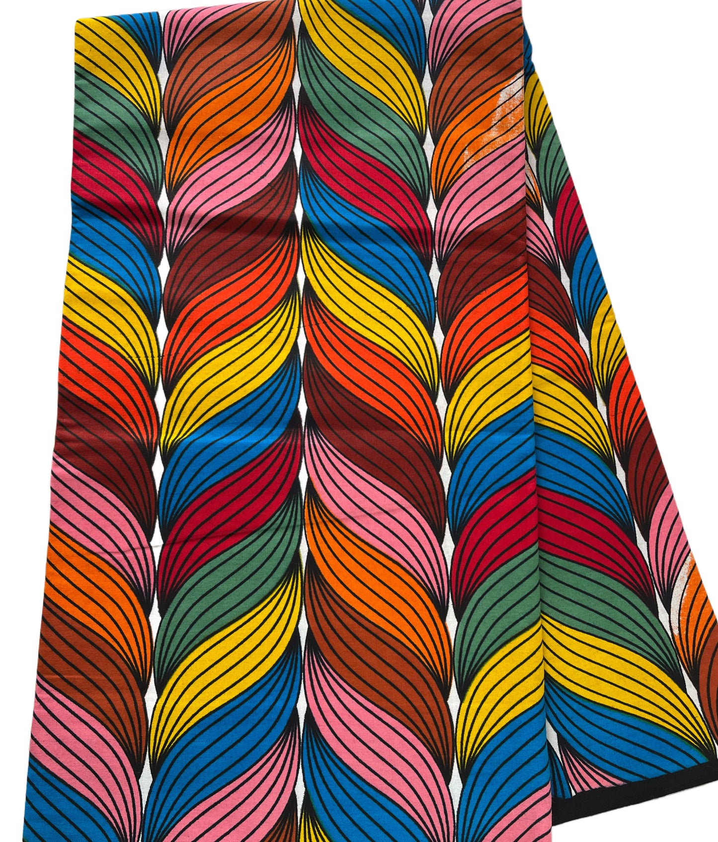 Red Blue and Yellow African fabric/Ankara fabric/African Wax Print/KM10k