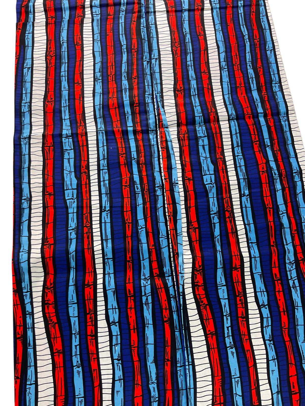 African Print Fabric/Ankara Fabric/100% Cotton Fabric/By The Yard/African Clothing Blue Red White Color